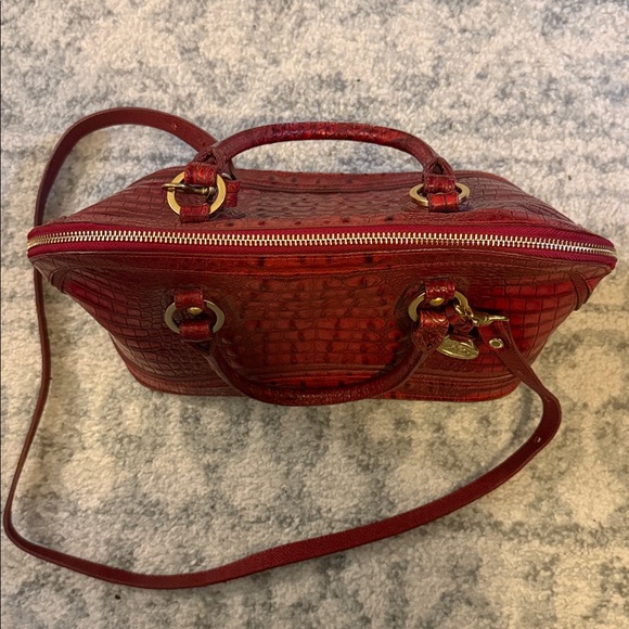 BRAHMIN | Duxbury Satchel in Croc-Embossed Leather - Picture 4 of 13